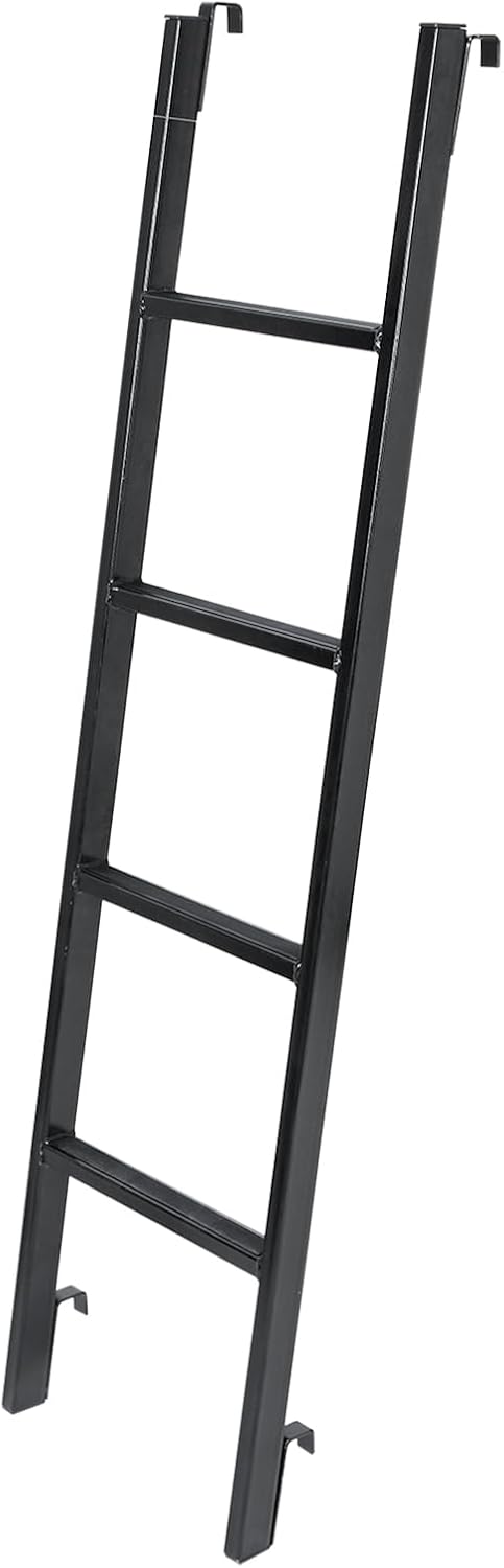 RV Bunk Bed Ladder, Heavy Duty Rv Ladders for Travel Trailers with Hooks and Foot Caps, Twin Bed Step Ladder for Home,Loft,Camper-55 inch
